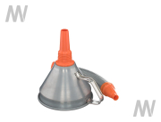 Combi funnel tinplate, with strainer and flex spout, 1.3 L - More 2