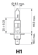 Halogenlampe H1 LongLife EcoVision 12V 55W P14,5s - More 3