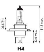 Glühlampe H4 12V 60/55W - More 3