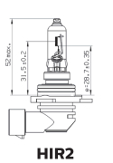 Bilux bulb, R2, 12V, 45/40W, P45t-41 - More 3