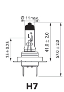 Halogenlampe H7 Vision 12V 55W PX26d - More 3