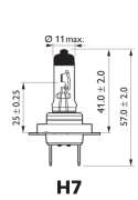 Halogenlampe H7 WhiteVision ultra 12V 55W PX26d - More 3