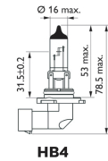 Vision HB4 halogen lamp, 12V, 55W, P22d - More 3