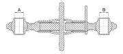 Gewindeoberlenker standard, Kat. 2, L= 690 - 940 mm, M30 x 3,5 mm - More 3