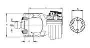 Walterscheid® Aufsteckgabel ASGE 2480 -KNP1 3/8-6 AS-B L118 KPL - More 3