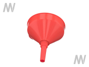 Funnel plastic, orange, 195 mm - More 3