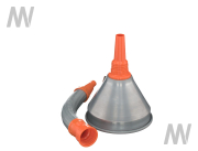 Combi funnel tinplate, with strainer and flex spout, 1.3 L - More 3