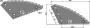 Futtermischwagen Messer, 400 x 210 x 8 mm, für Strautmann - More 4