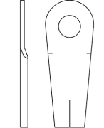 Rotorklinge VPE 25 - links / rechts, 105 x 47 x 3 mm, Bohrung Ø 21 mm - More 4