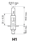 Halogenlampe H1 WhiteVision ultra 12V 55W P14,5s - More 5