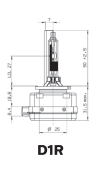 Xenon gas discharge lamp, D1R, Vision, 35W, P32d-3 - More 5