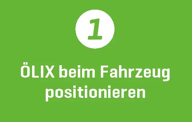 Ölix Ölauffangwagen Ölabsauger Ölablassgerät Ölabsauggerät beim Fahrzeug positionieren